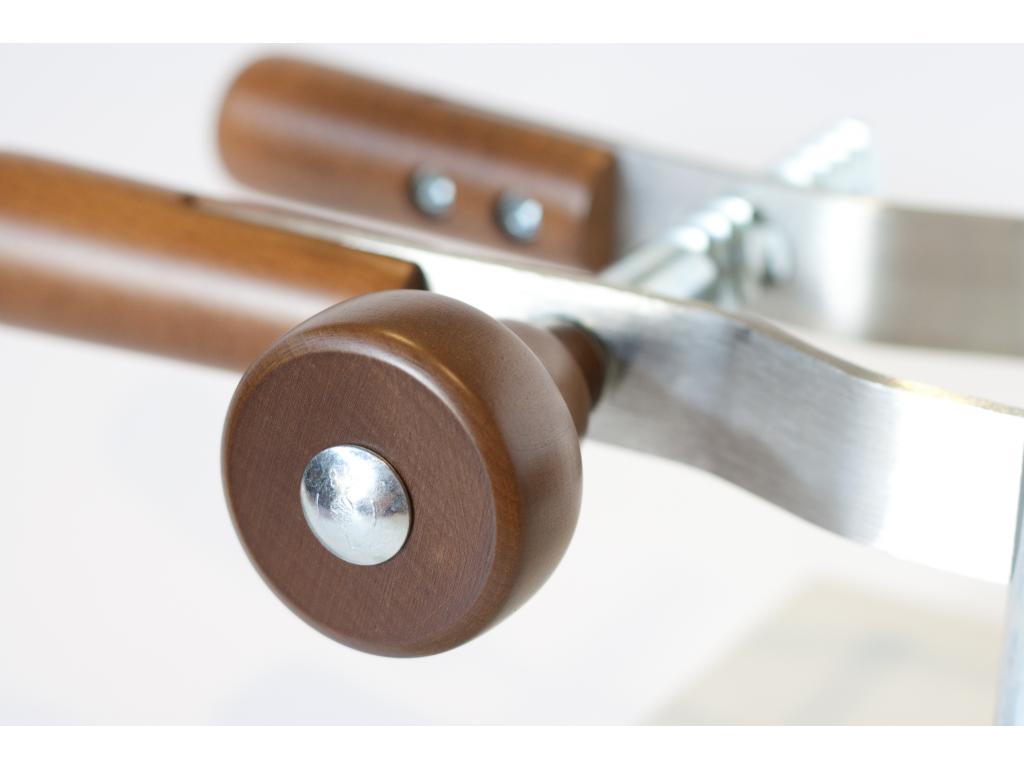 Morsa Porta Prosciutto In Ferro Con Base In Legno – Affettatura Manuale A Mano, Regolabile In Larghezza, Made In Italy